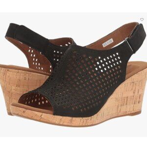 Rockport Briah Perfect Sling Black Wedge Sandals